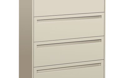 Brigade 700 Series Lateral File, 4 Legal/letter-Size File Drawers, Light Gray, 42″ X 18″ X 52.5″
