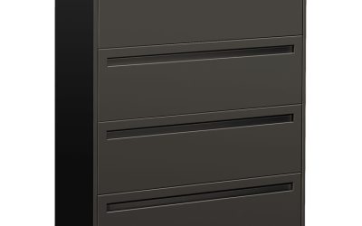 Brigade 700 Series Lateral File, 4 Legal/letter-Size File Drawers, Charcoal, 42″ X 18″ X 52.5″
