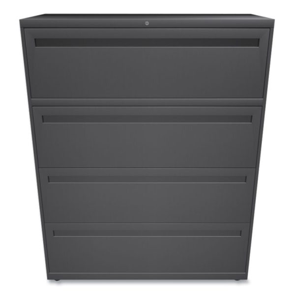 Brigade 700 Series Lateral File, 4 Legal/letter-Size File Drawers, Charcoal, 42" X 18" X 52.5" - Image 2