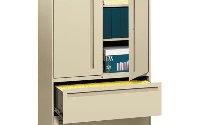 Brigade 700 Series Lateral File, Three-Shelf Enclosed Storage, 2 Legal/letter-Size File Drawers, Putty, 42″ X 18″ X 64.25″