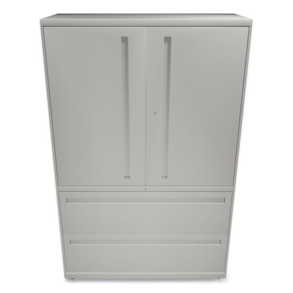 Brigade 700 Series Lateral File, Three-Shelf Enclosed Storage, 2 Legal/letter-Size File Drawers, Gray, 42" X 18" X 64.25" - Image 2