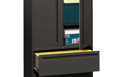 Brigade 700 Series Lateral File, Three-Shelf Enclosed Storage, 2 Legal/letter-Size File Drawers, Charcoal, 42″ X 18″ X 64.25″