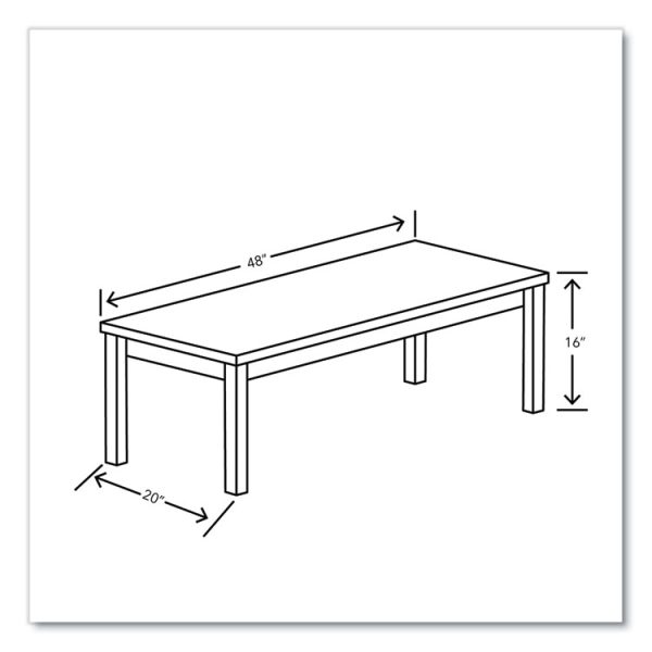 80000 Series Laminate Occasional Coffee Table, Rectangular, 48w x 20d x 16h, Pinnacle - Image 4