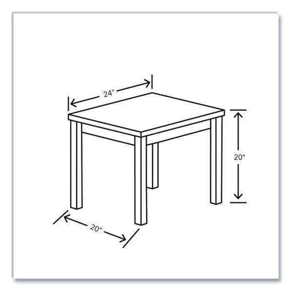 80000 Laminate Occasional End Table, Rectangular, 24w x 20d x 20h, Kingswood Walnut - Image 2