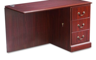 94000 Series “L” Workstation Right Return, 48w x 24d x 29.5h, Mahogany