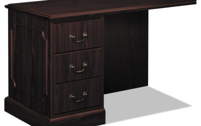 94000 Series “L” Workstation Left Return, 48w x 24d x 29.5h, Mahogany