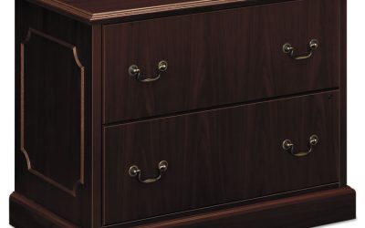 94000 Series Lateral File, 2 File Drawers, Mahogany, 37.5″ X 20.5″ X 29.5″