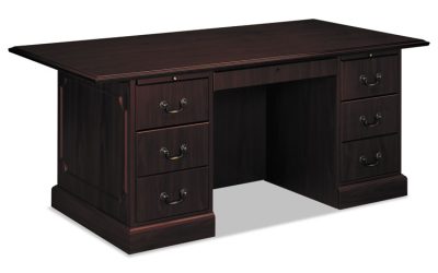 94000 Series Double Pedestal Desk, 72″ X 36″ X 29.5″, Mahogany