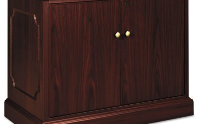 94000 Series Storage Cabinet, 37.5w x 20.5d x 29.5h, Mahogany