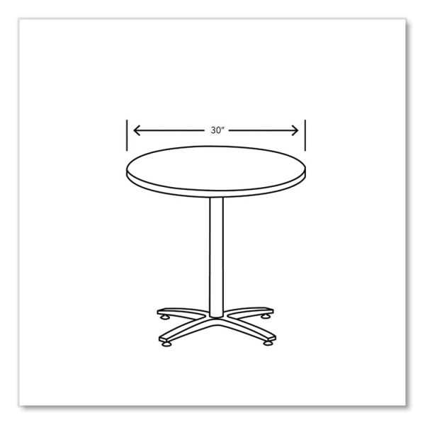 Between Round Table Top, 30" Diameter, Silver Mesh - Image 3