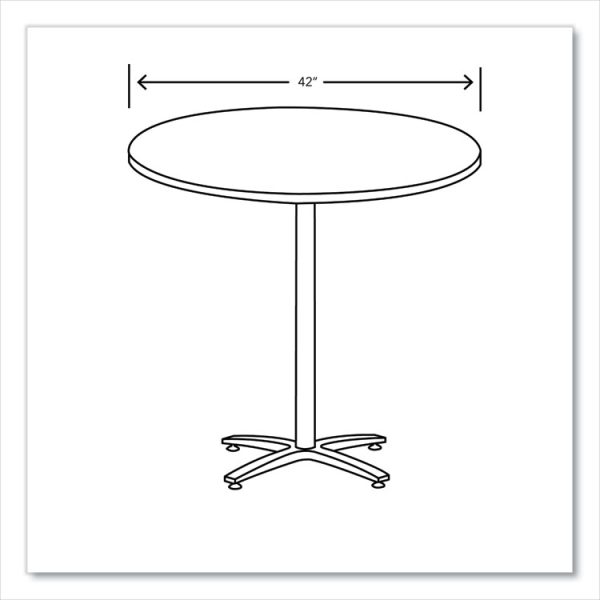 Between Round Table Top, 42" Diameter, Silver Mesh - Image 3