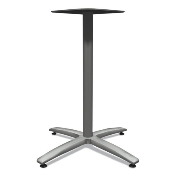 Between Seated-Height X-Base for 30" to 36" Table Tops, 26.18w x 29.57h, Silver - Image 2
