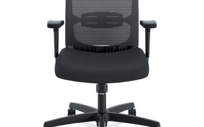 Convergence Mid-Back Task Chair, Swivel-Tilt, Supports Up To 275 Lb, 15.75″ To 20.13″ Seat Height, Black