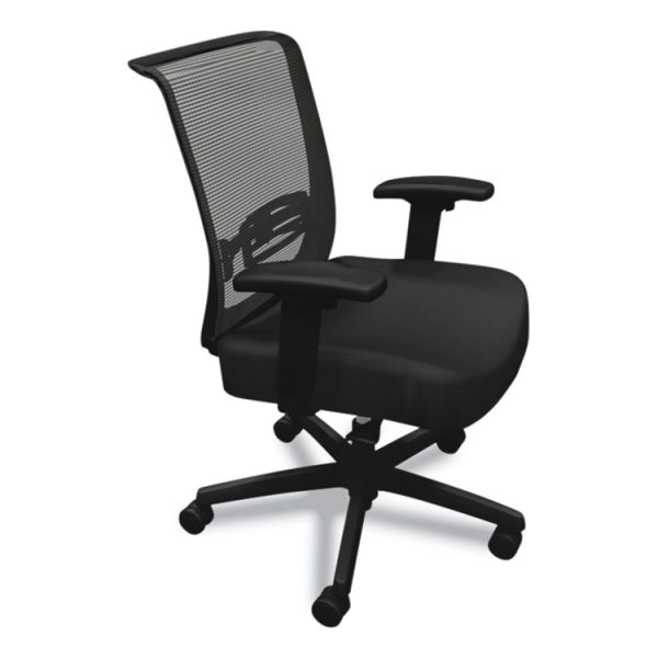 Convergence Mid-Back Task Chair, Swivel-Tilt, Supports Up To 275 Lb, 15.75" To 20.13" Seat Height, Black - Image 3