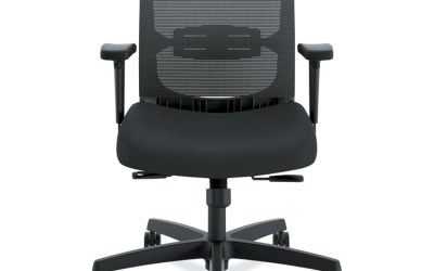 Convergence Mid-Back Task Chair, Synchro-Tilt And Seat Glide, Supports Up To 275 Lb, Black