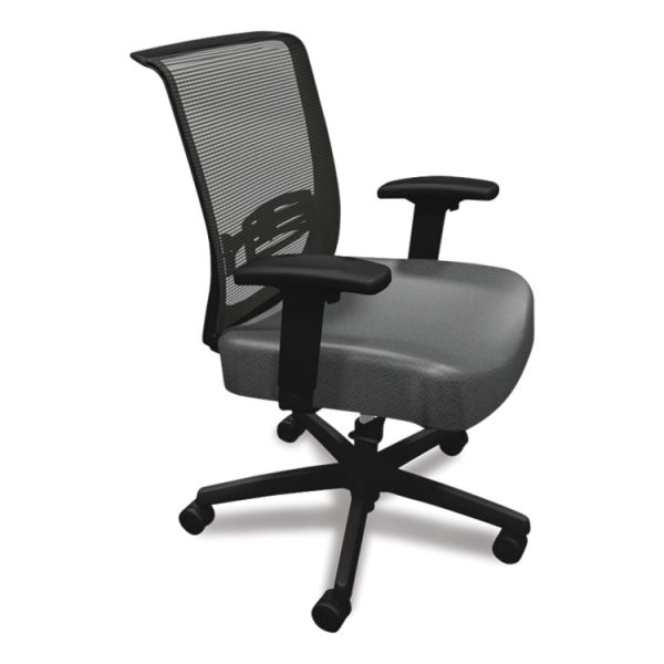 Convergence Mid-Back Task Chair, Synchro-Tilt And Seat Glide, Supports Up To 275 Lb, Iron Ore Seat, Black Back/base - Image 3