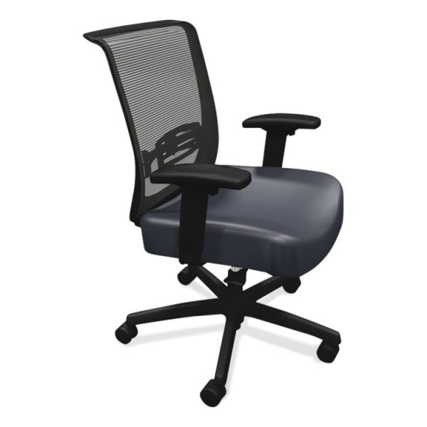 Convergence Mid-Back Task Chair, Synchro-Tilt And Seat Glide, Supports Up To 275 Lb, Navy Seat, Black Back/base - Image 3