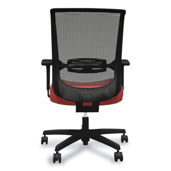Convergence Mid-Back Task Chair, Swivel-Tilt, Supports Up To 275 Lb, 16.5" To 21" Seat Height, Red Seat, Black Back/base - Image 4