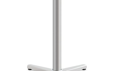 Arrange X-Leg Base for 30″ to 36″ Tops, 25.59w x 27.88h, Silver