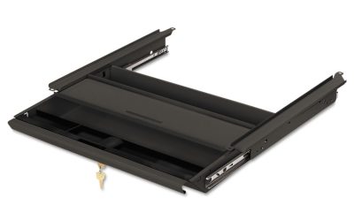 Center Drawer, Use with 38000 Series, Stationmaster, Metal, 19w x 14.75d x 3h, Charcoal