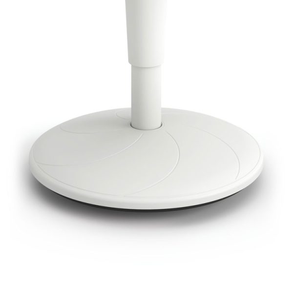 Revel Adjustable Height Fidget Stool, Backless, Supports Up to 250 lb, 13.75" to 18.5" Seat Height, Charcoal Seat, White Base - Image 2