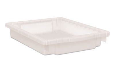 Flagship Storage Bins, 1 Section, 12.75″ x 16″ x 3″, Translucent White