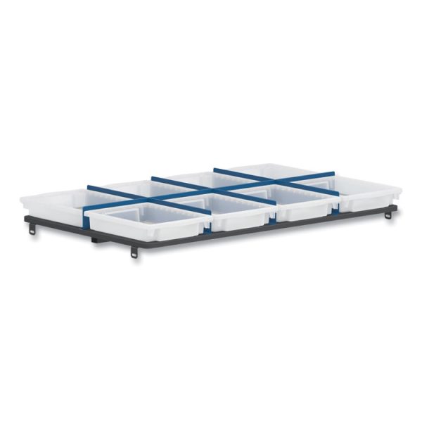 Flagship Storage Bins, 1 Section, 12.75" x 16" x 3", Translucent White - Image 5
