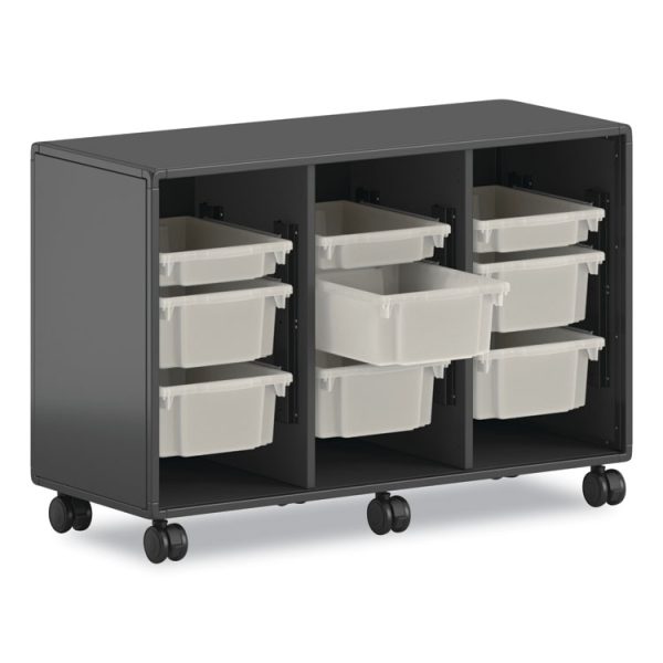Flagship Storage Bins, 1 Section, 12.75" x 16" x 6", Translucent White - Image 6
