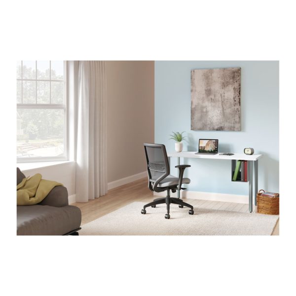 Coze Writing Desk Post Legs with U-Storage Compartment, 5.75" x 28", Black, 4 Legs/Set - Image 5