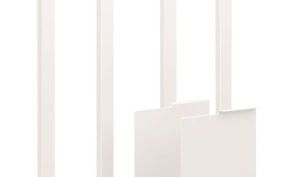 Coze Writing Desk Post Legs with U-Storage Compartment, 5.75″ x 28″, Designer White, 4 Legs/Set