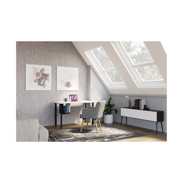 Coze Writing Desk Worksurface, Rectangular, 42" x 24", Designer White - Image 6
