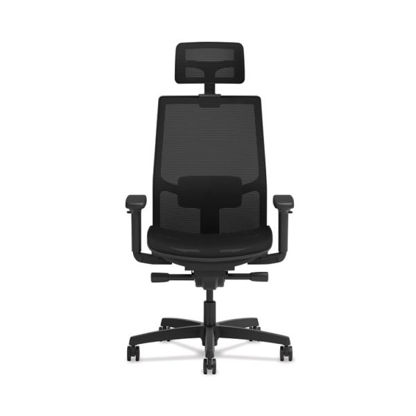Ignition 2.0 4-Way Stretch Mesh Back and Seat Task Chair, Supports Up to 300 lb, 17" to 21" Seat, Black Seat, Black Base - Image 3