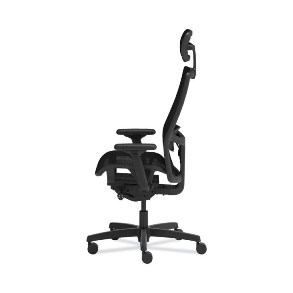 Ignition 2.0 4-Way Stretch Mesh Back and Seat Task Chair, Supports Up to 300 lb, 17" to 21" Seat, Black Seat, Black Base - Image 4