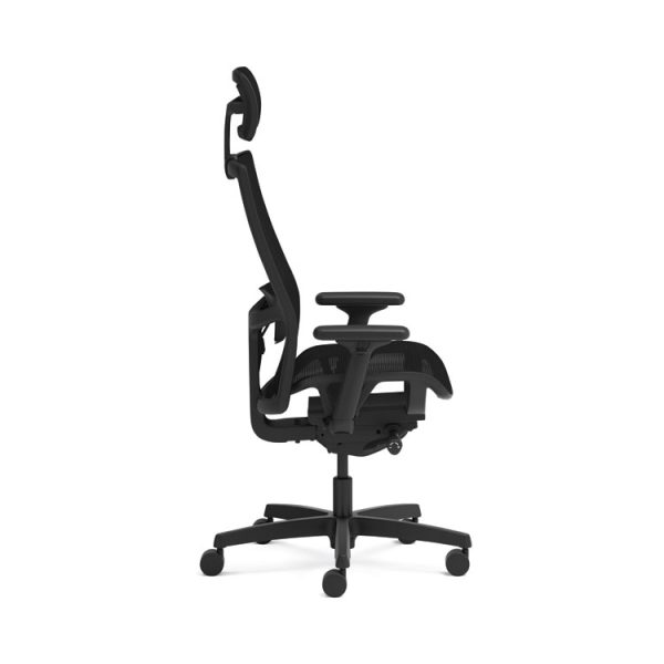 Ignition 2.0 4-Way Stretch Mesh Back and Seat Task Chair, Supports Up to 300 lb, 17" to 21" Seat, Black Seat, Black Base - Image 5