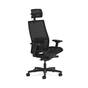 Ignition 2.0 4-Way Stretch Mesh Back and Seat Task Chair, Supports Up to 300 lb, 17" to 21" Seat, Black Seat, Black Base