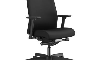 Ignition 2.0 Upholstered Mid-Back Task Chair With Lumbar, Supports Up To 300 Lb, 17″ To 22″ Seat Height, Black
