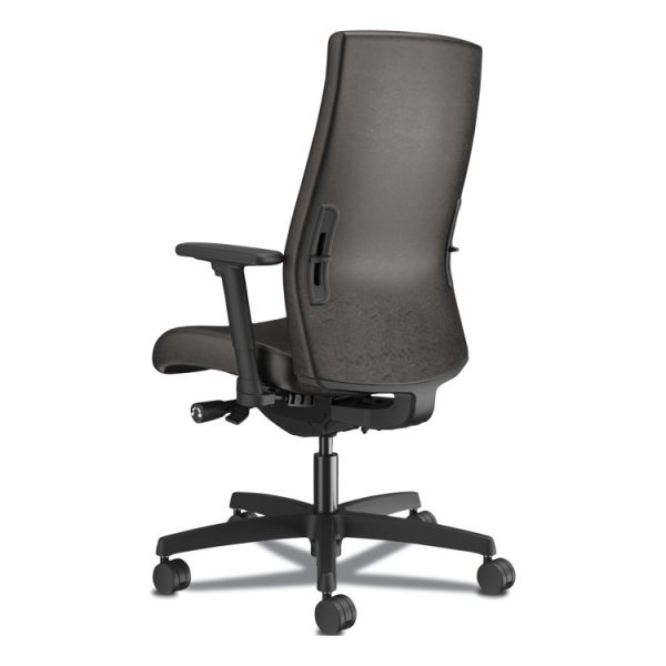 Ignition 2.0 Upholstered Mid-Back Task Chair With Lumbar, Supports 300 Lb, 17" To 22" Seat, Black Vinyl Seat/back, Black Base - Image 6