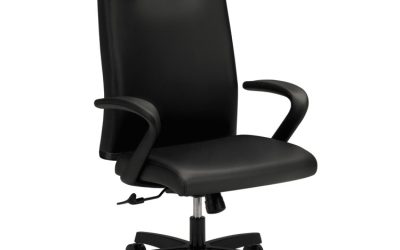 Ignition Series Executive High-Back Chair, Supports Up To 300 Lb, 17.38″ To 21.88″ Seat Height, Black