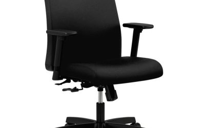 Ignition Series Fabric Low-Back Task Chair, Supports Up To 300 Lb, 17″ To 21.5″ Seat Height, Black