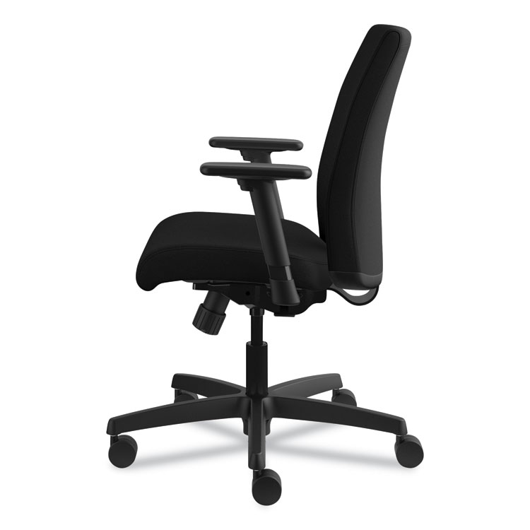 Ignition Series Fabric Low-Back Task Chair, Supports Up To 300 Lb, 17" To 21.5" Seat Height, Black - Image 9