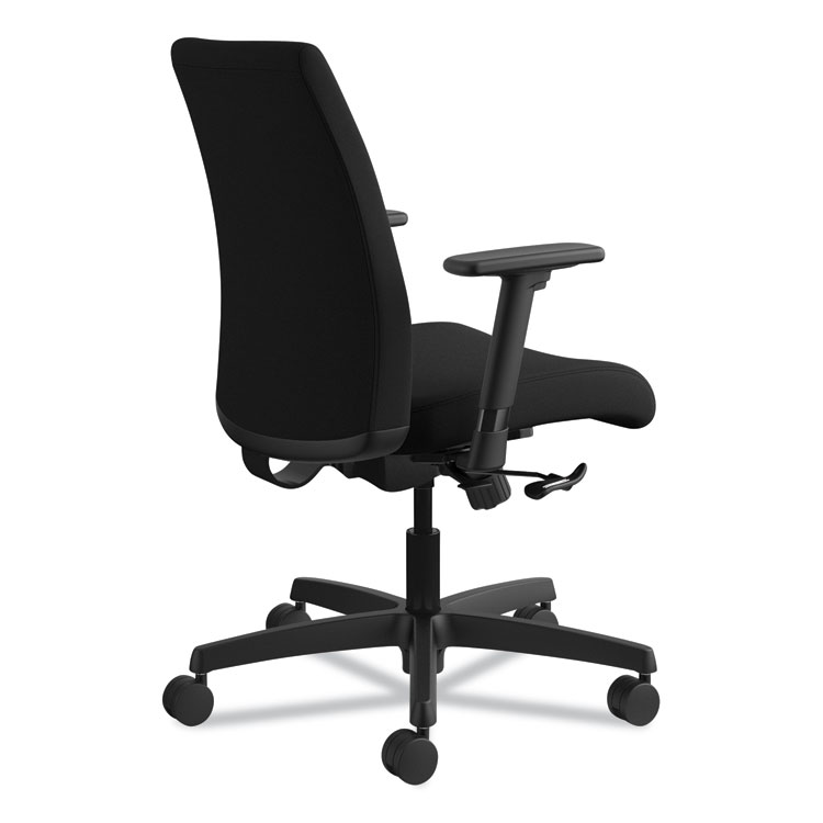 Ignition Series Fabric Low-Back Task Chair, Supports Up To 300 Lb, 17" To 21.5" Seat Height, Black - Image 4