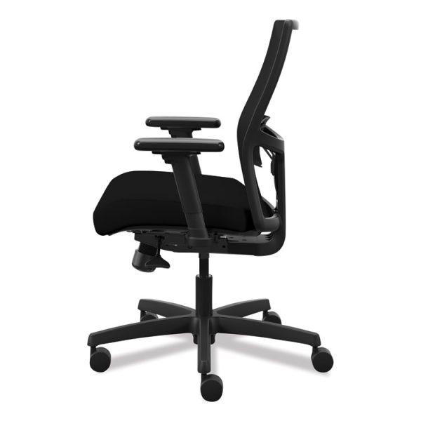 Ignition 2.0 4-Way Stretch Low-Back Mesh Task Chair, Supports Up to 300 lb, 16.75" to 21.25" Seat Height, Black - Image 4