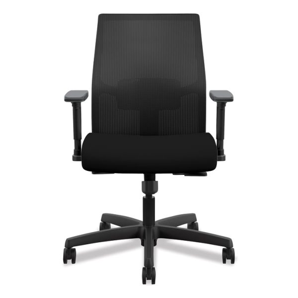 Ignition 2.0 4-Way Stretch Low-Back Mesh Task Chair, Supports Up to 300 lb, 16.75" to 21.25" Seat Height, Black - Image 2