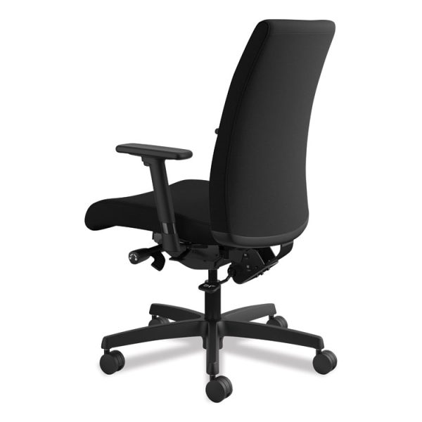 Ignition Series Mid-Back Work Chair, Supports Up To 300 Lb, 17" To 22" Seat Height, Black - Image 8