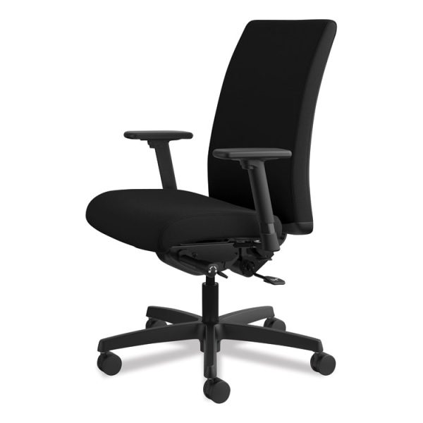 Ignition Series Mid-Back Work Chair, Supports Up To 300 Lb, 17" To 22" Seat Height, Black - Image 10