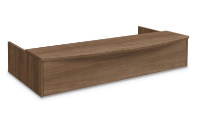 Foundation Reception Station With Bow Front, 72″ X 36″ X 14.25″, Pinnacle
