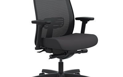 Endorse Mesh Mid-Back Work Chair, Supports Up To 300 Lb, 17.5″ To 21.75″ Seat Height, Black