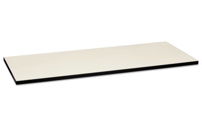 Huddle Multipurpose Rectangular Top, 60w X 24d, Silver Mesh/black