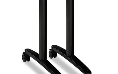 Huddle T-Leg Base for 24″ and 30″ Deep Table Tops, 39.25w x 23.5d x 23.38h, Black