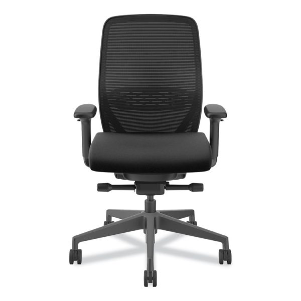 Nucleus Series Recharge Task Chair, Supports Up to 300 lb, 16.63 to 21.13 Seat Height, Black Seat/Back, Black Base - Image 2